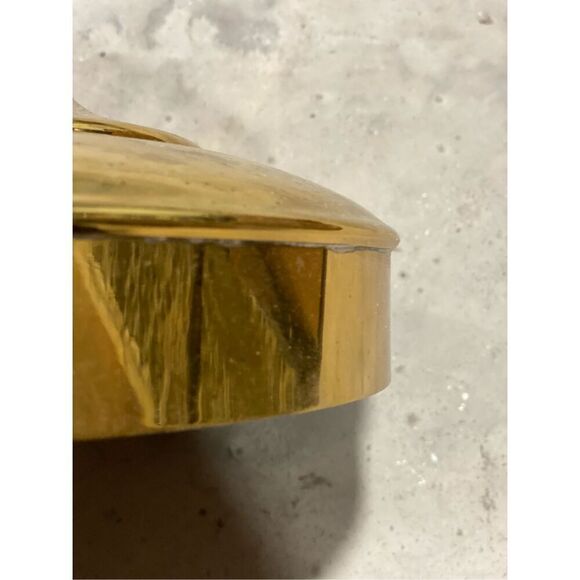 Vintage Brass Light Fixture Ceilling Canopy Medallion 8” - Picture 4 of 4